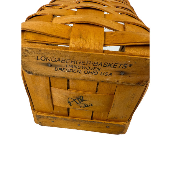 2001 Longaberger Medium Spoon Basket – Woven Wood Collectible Made in USA - Picture 4 of 4